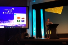 Daniel Bernard, CMO SentinelOne demos threat detection and response. A new partnership with SolarWinds MSP was announced today